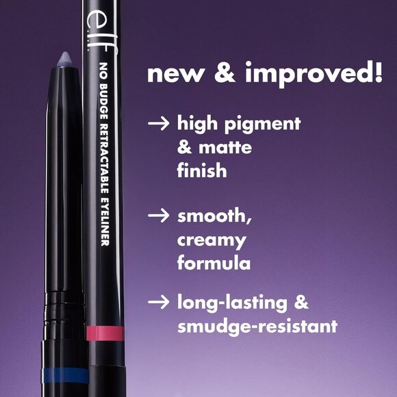 No Budge Retractable Eyeliner, Creamy, Ultra-Pigmented & Waterproof, Creates Bol - Picture 2 of 8
